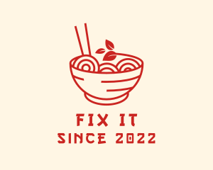 Vegan Ramen Bowl logo design