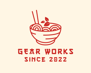 Vegan Ramen Bowl logo design