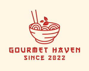 Vegan Ramen Bowl logo design