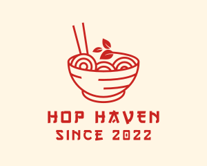 Vegan Ramen Bowl logo design