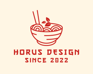 Vegan Ramen Bowl logo design