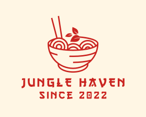 Vegan Ramen Bowl logo design