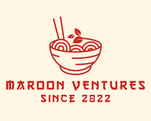 Vegan Ramen Bowl logo design