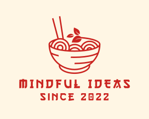 Vegan Ramen Bowl logo design