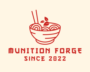 Vegan Ramen Bowl logo design