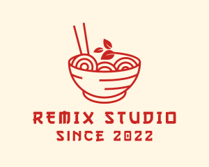 Vegan Ramen Bowl logo design