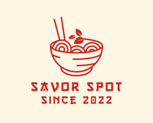 Vegan Ramen Bowl logo design