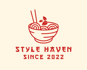 Vegan Ramen Bowl logo design