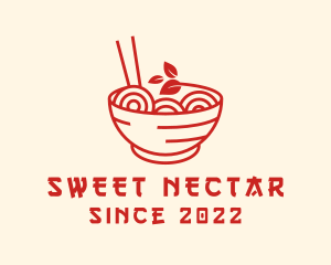 Vegan Ramen Bowl logo design