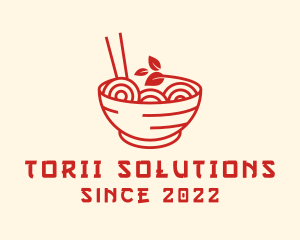 Vegan Ramen Bowl logo design