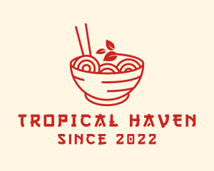 Vegan Ramen Bowl logo design