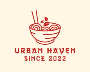 Vegan Ramen Bowl logo design