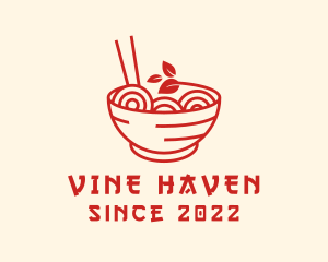 Vegan Ramen Bowl logo design