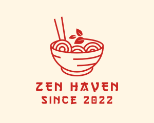 Vegan Ramen Bowl logo design