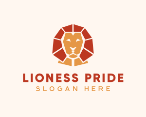 Lioness - Lion Sphinx Bust logo design