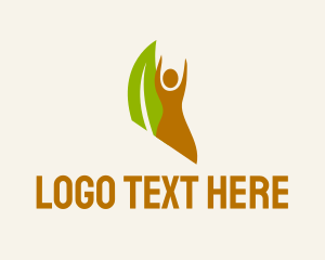 Yoga - Herbal Nutrition Leaves logo design