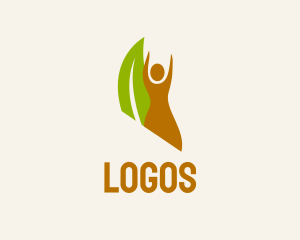 Female - Herbal Nutrition Leaves logo design
