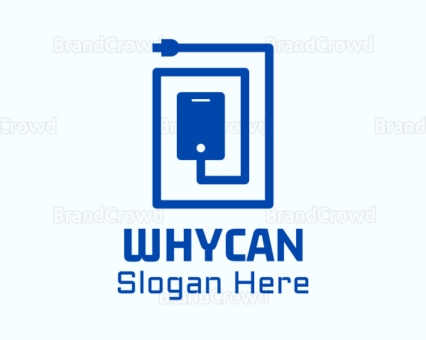 Mobile Phone Electrical Wire Logo