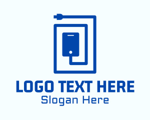 Gadget Shop - Mobile Phone Electrical Wire logo design