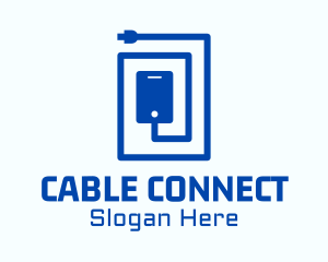 Cable - Mobile Phone Electrical Wire logo design