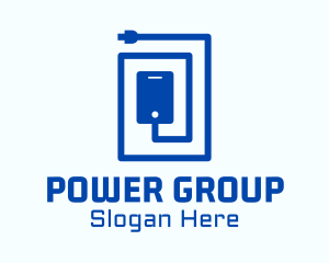 Power Cable - Mobile Phone Electrical Wire logo design