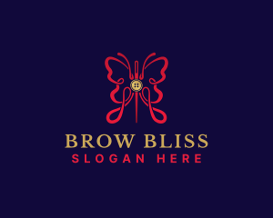 Butterfly Sewing Tailor logo design