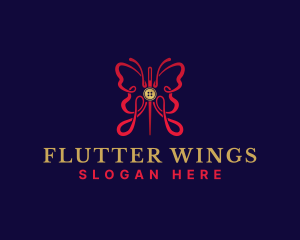 Butterfly - Butterfly Sewing Tailor logo design