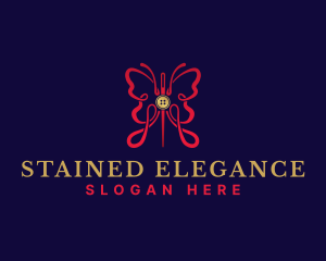 Butterfly Sewing Tailor logo design