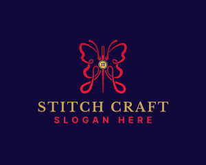 Sewing - Butterfly Sewing Tailor logo design