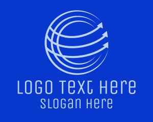 Sales - Minimalist Globe Arrow logo design