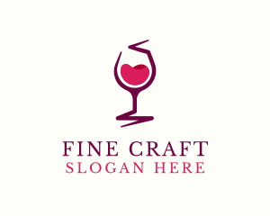 Wine Liquor Goblet logo design