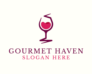 Wine Liquor Goblet logo design