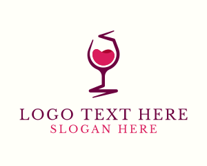 Grape Vine - Wine Liquor Goblet logo design