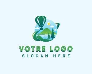 Tour Guide - Travel Hot Air Balloon logo design