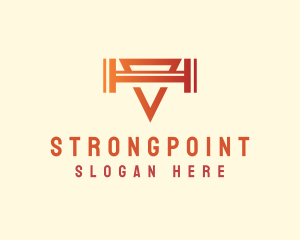 Bodybuilding - Triangle Weights Letter A logo design
