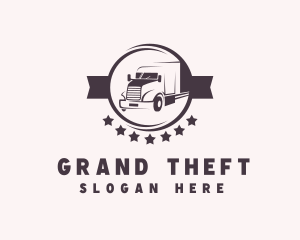 Logistic - Trailer Truck Badge logo design