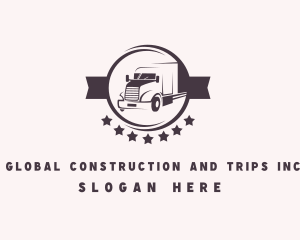 Transport - Trailer Truck Badge logo design