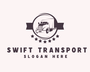 Trailer Truck Badge logo design