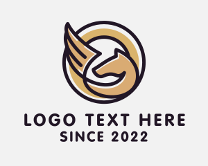 Stallion - Winged Horse Equestrian logo design