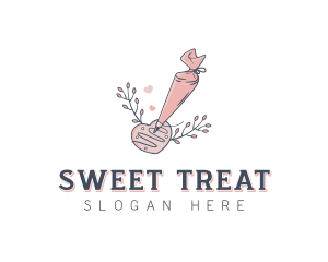 Cookie Piping Bag Baker logo design