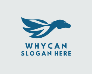 Blue Mythical Pegasus  Logo