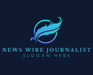 Journalist - Quill Feather Journalist logo design