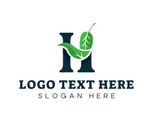 Leaf - Leaf Letter H Farming logo design