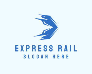 Blue Express Arrow logo design
