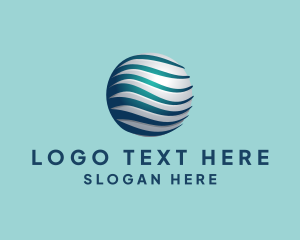 Global - Global Technology Wave logo design