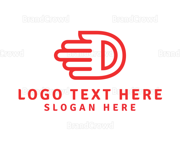 Logistics Hand Letter D Logo