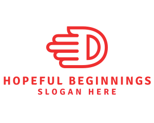 Hope - Logistics Hand Letter D logo design