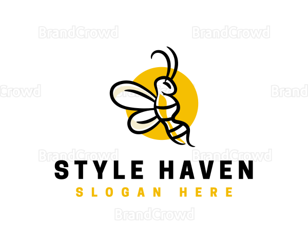 Flying Bee Wasp Logo