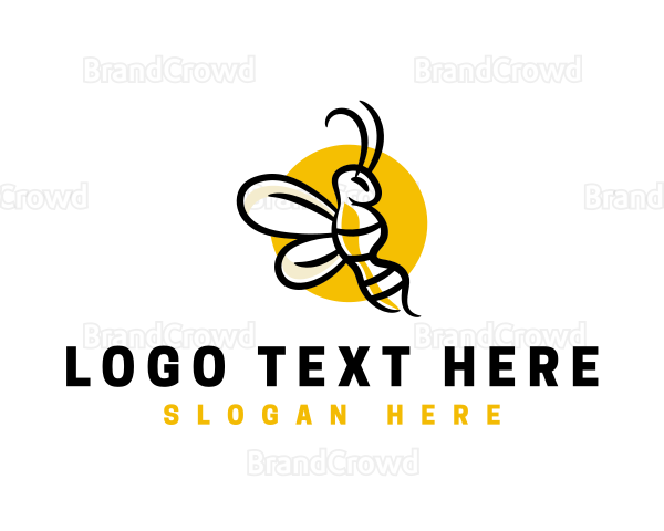 Flying Bee Wasp Logo