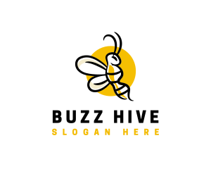 Wasp - Flying Bee Wasp logo design